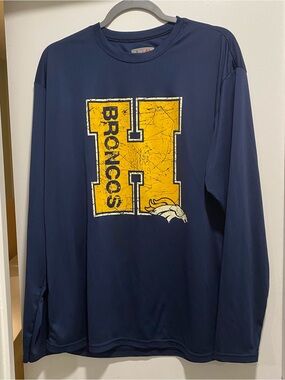 Sam Houston Broncos Long Sleeve Performance Tee - Navy/Yellow